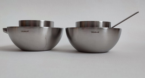 Blomus stainless steel Asia Milk & Sugar Cream Set Stotz Design Bauhaus