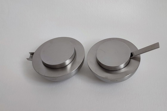 Image 1 of Blomus stainless steel Asia Milk & Sugar Cream Set Stotz Design Bauhaus