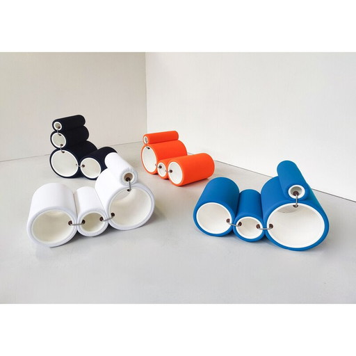 Vintage armchair in modular tube by Joe Colombo for Cappellini, Italy