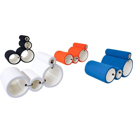 Vintage armchair in modular tube by Joe Colombo for Cappellini, Italy