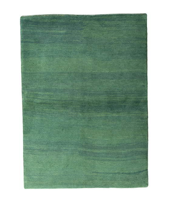 Image 1 of 204 X 149 Cm Hand-Knotted Gabbeh Loribaft Rug In Green