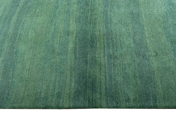 Image 1 of 204 X 149 Cm Hand-Knotted Gabbeh Loribaft Rug In Green