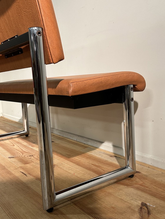 Image 1 of Mid - Century Design Bench With Skai Finish