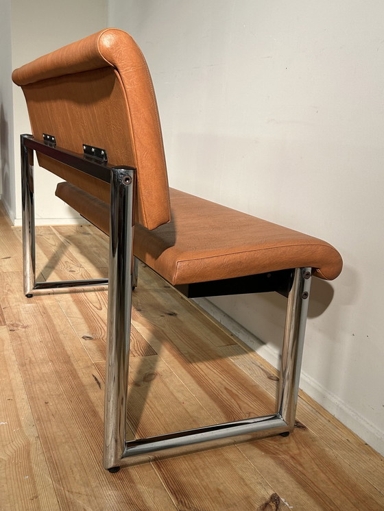 Image 1 of Mid - Century Design Bench With Skai Finish