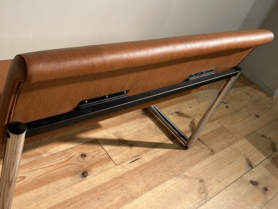 Image 1 of Mid - Century Design Bench With Skai Finish