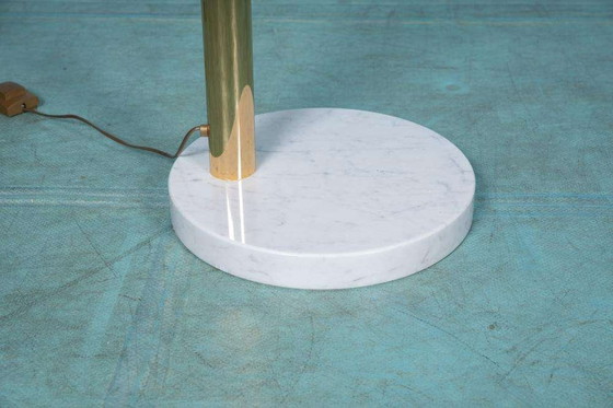 Image 1 of Space age arch lamp 1970s, midmod marble arch floor lamp