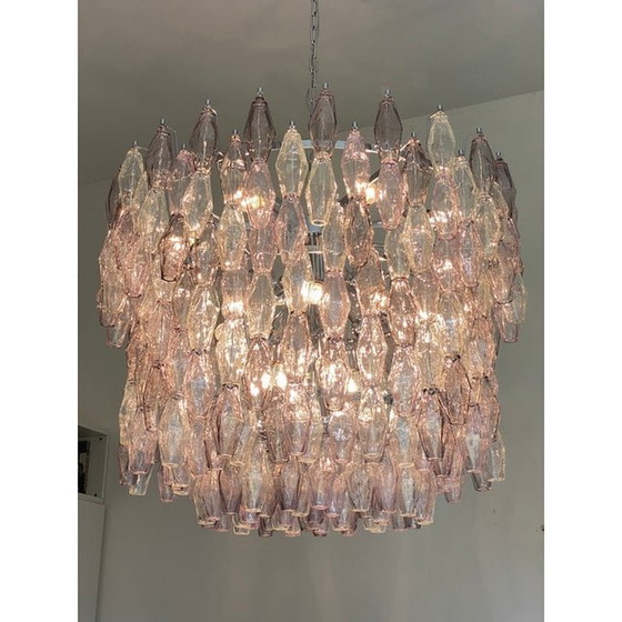 Image 1 of Lampadario contemporaneo in vetro di Murano multicolore "Poliedri"