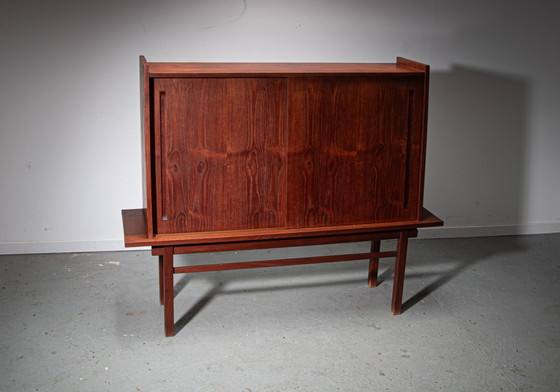 Image 1 of Floating teak bar cabinet by J. Batenburg for MI Belgium