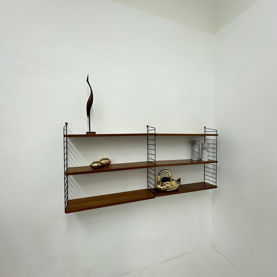 Image 1 of Mid-Century Nisse Strinning string design wall unit , 1960s