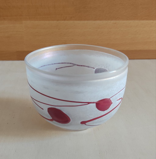 Kosta Boda Bertil Vallien Coupe en verre Galaxy Red