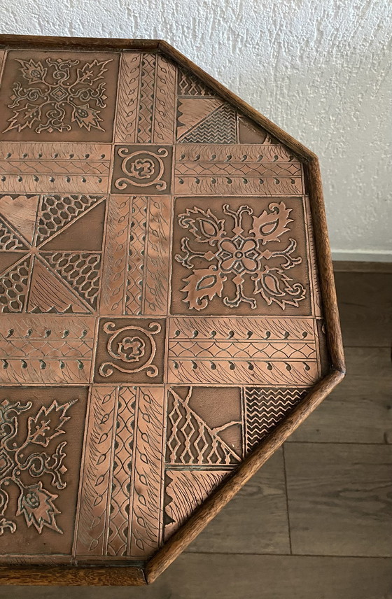 Image 1 of Smoking Table With Copper Top