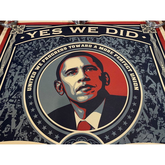 Image 1 of Manifesto d'epoca del presidente Barack Obama fatto a mano da Shepard Fairey, 2008