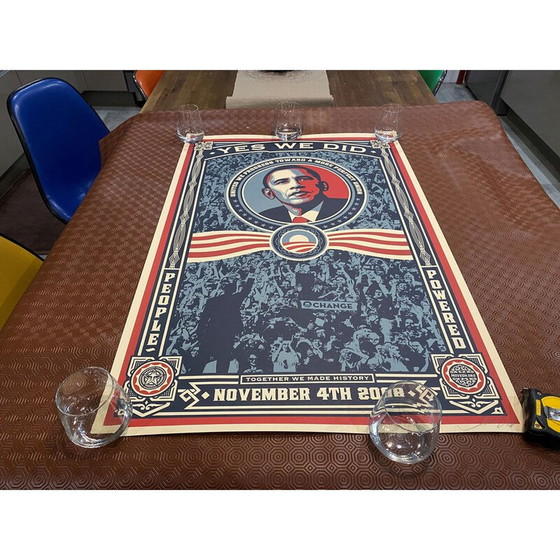 Image 1 of Manifesto d'epoca del presidente Barack Obama fatto a mano da Shepard Fairey, 2008