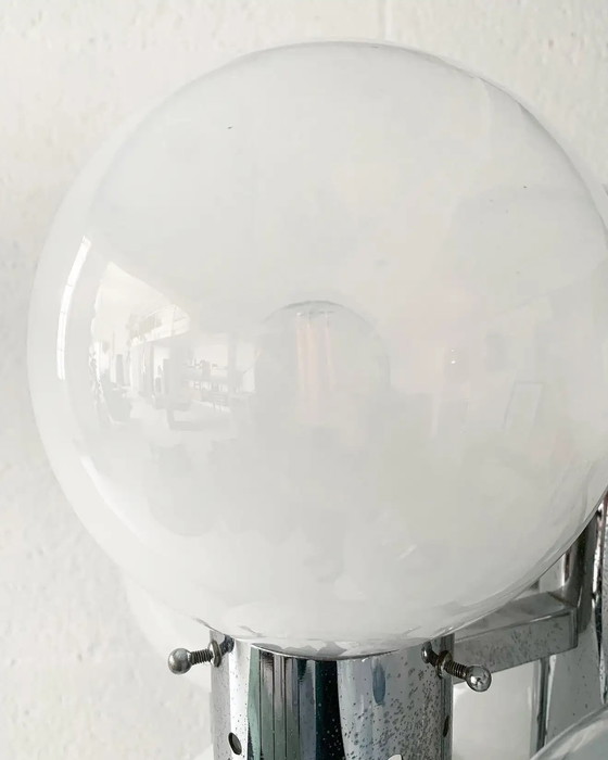 Image 1 of Lampadaire de l'ère spatiale avec bulles en verre murano délavé