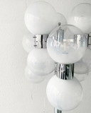 Lampadaire de l'ère spatiale avec bulles en verre murano délavé