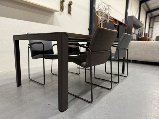 Image 1 of Leolux Kalia Dining Table Fenix Leaf Cocoa Orinoco 190