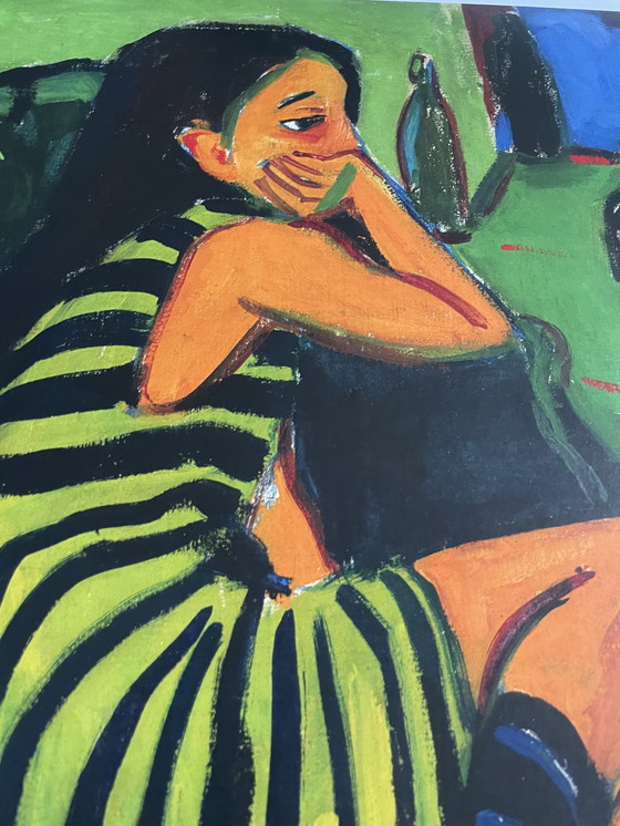 Image 1 of Ernst Ludwig Kirchner (1880-1938), Artist, 1910, Original Exhibition Poster Sweden, Copyright Ernst Ludwig Kirchner
