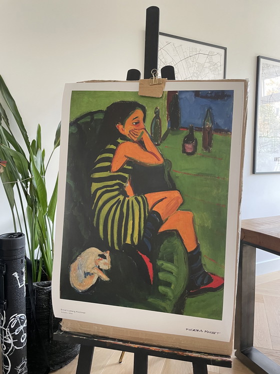 Image 1 of Ernst Ludwig Kirchner (1880-1938), Artist, 1910, Original Exhibition Poster Sweden, Copyright Ernst Ludwig Kirchner