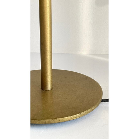 Image 1 of Vintage Sce mushroom lamp in steel and opaline glass
