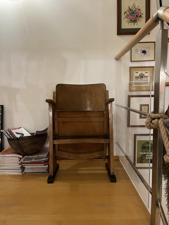 Image 1 of Sedia vintage da cinema/teatro in legno
