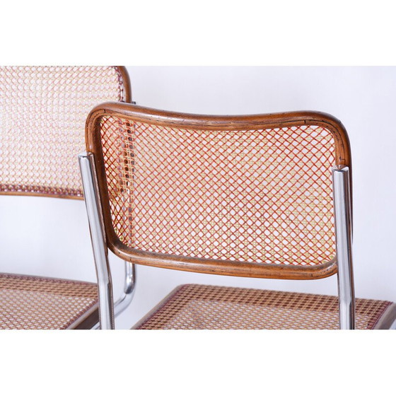 Image 1 of Pair of vintage Bauhaus chairs in chrome and beech for Robert Slezak, Czechoslovakia 1930