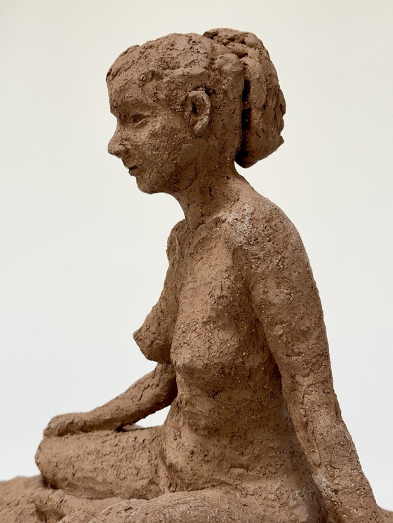Image 1 of Yolande Ide (1931) - Scultura in terracotta « Nicole »