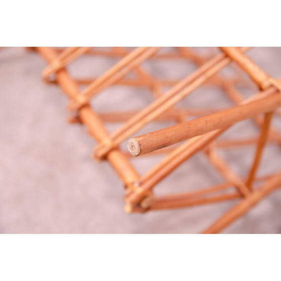 Image 1 of Vintage rattan magazine rack by Jan Kalous for Úluv, Czechoslovakia 1960