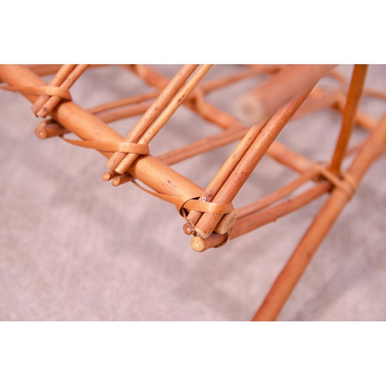 Image 1 of Vintage rattan magazine rack by Jan Kalous for Úluv, Czechoslovakia 1960