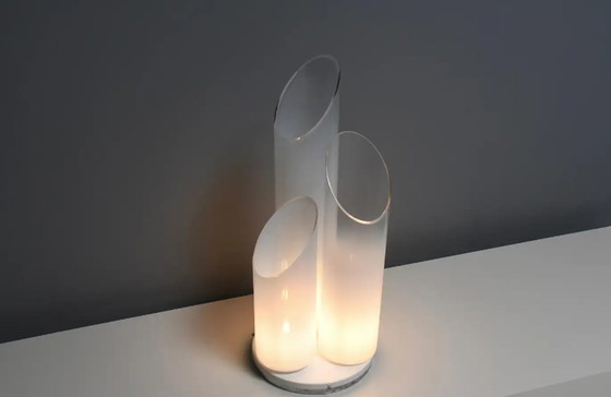 Image 1 of Lampe de table en verre Mazzega par Carlo Nason