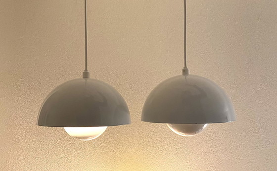 Image 1 of Vintage Set of Louis Poulsen Flowerpot Pendant Lamps