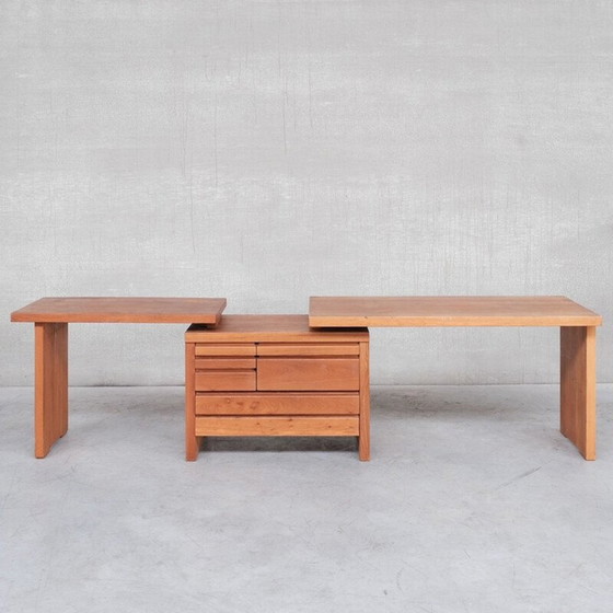 Image 1 of Elmwood mid-century desk by Pierre Chapo, 1980s