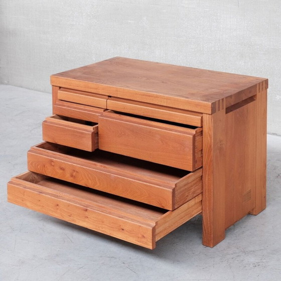 Image 1 of Elmwood mid-century desk by Pierre Chapo, 1980s