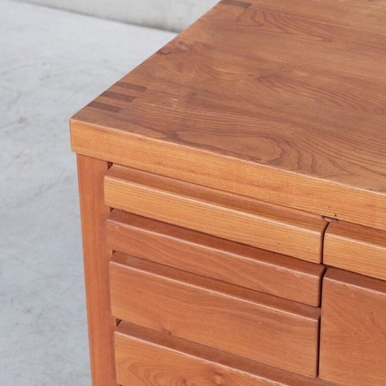 Image 1 of Elmwood mid-century desk by Pierre Chapo, 1980s