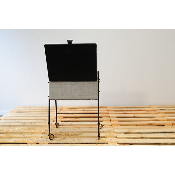 Image 1 of Tavolo da cucito vintage in metallo su ruote, Germania 1970