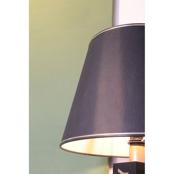 Image 1 of Vintage "Champagne" table lamp in black lacquered metal, France 1970