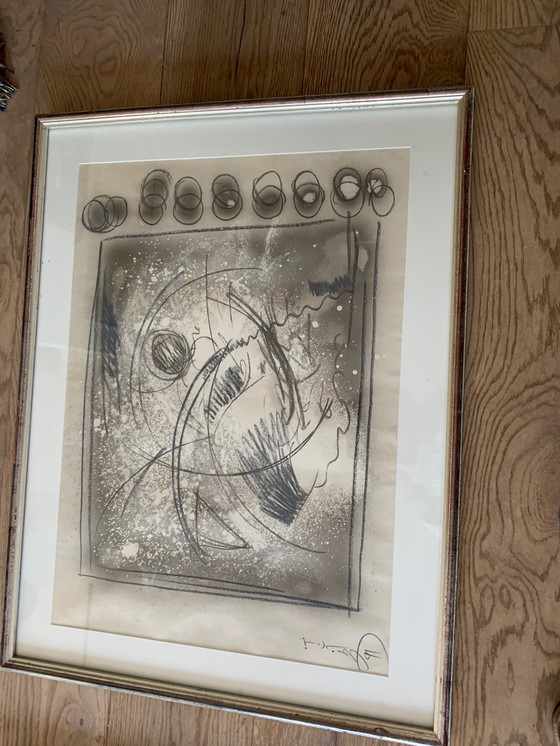 Image 1 of 4x Peinture originale vintage mongolie