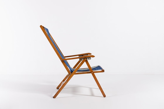 Image 1 of Italian Mid-Century foldable deck chair from Fratelli Reguitti, 1960’s