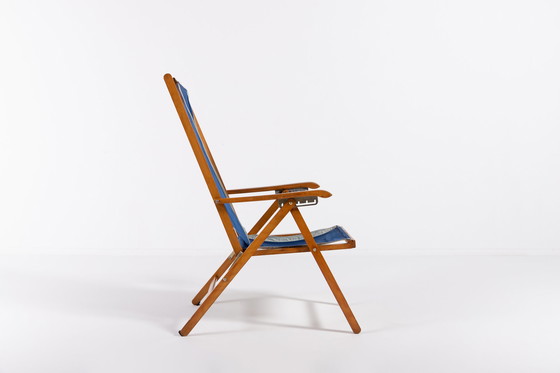 Image 1 of Italian Mid-Century foldable deck chair from Fratelli Reguitti, 1960’s