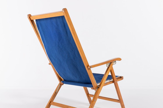 Image 1 of Italian Mid-Century foldable deck chair from Fratelli Reguitti, 1960’s