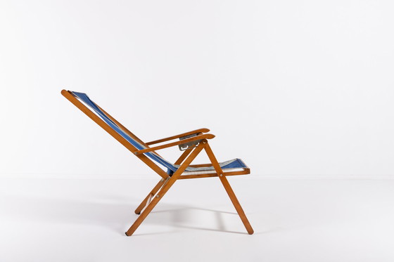 Image 1 of Italian Mid-Century foldable deck chair from Fratelli Reguitti, 1960’s