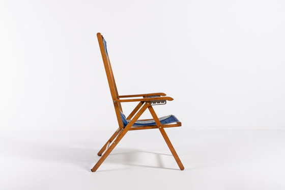 Image 1 of Italian Mid-Century foldable deck chair from Fratelli Reguitti, 1960’s