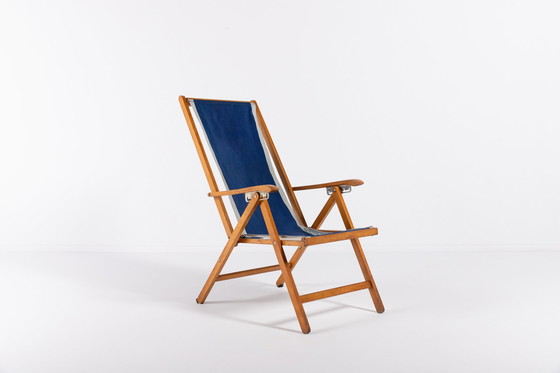 Image 1 of Italian Mid-Century foldable deck chair from Fratelli Reguitti, 1960’s