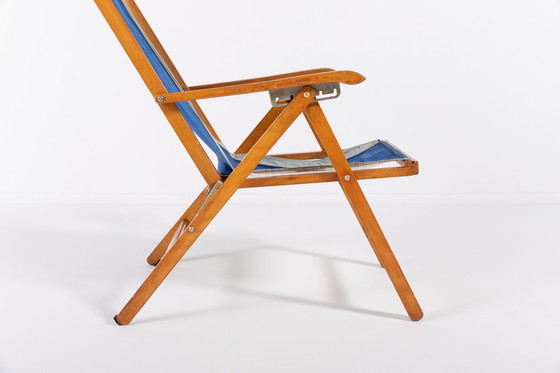 Image 1 of Italian Mid-Century foldable deck chair from Fratelli Reguitti, 1960’s