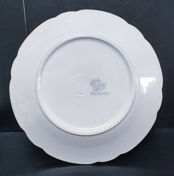 Image 1 of Six Art Nouveau "Mistletoe" Plates Edmond Lachenal