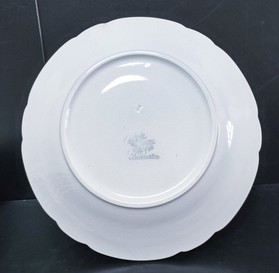 Image 1 of Six Art Nouveau "Mistletoe" Plates Edmond Lachenal