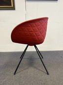 6x Chaises de salle à manger Tonon Structure rouge