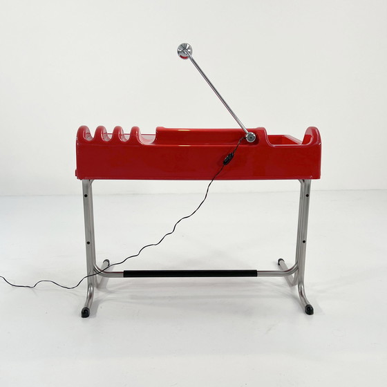 Image 1 of Red Orix Desk By Vittorio Parigi & Nani Prina For Molteni, 1970S