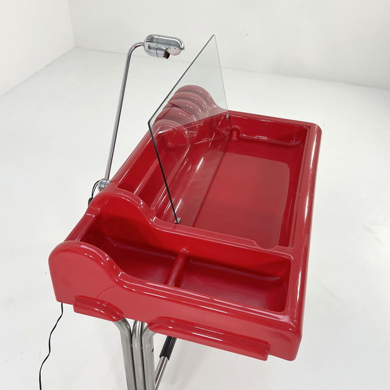 Image 1 of Red Orix Desk By Vittorio Parigi & Nani Prina For Molteni, 1970S