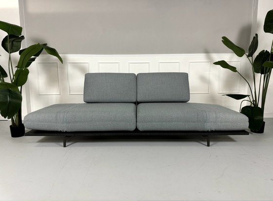 Image 1 of Rolf Benz Aura 388 Function Sofa Fabric Blue Couch