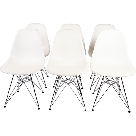 Image 1 of Vintage white plastic Dsr chair by Charles and Ray Eames, 1948s